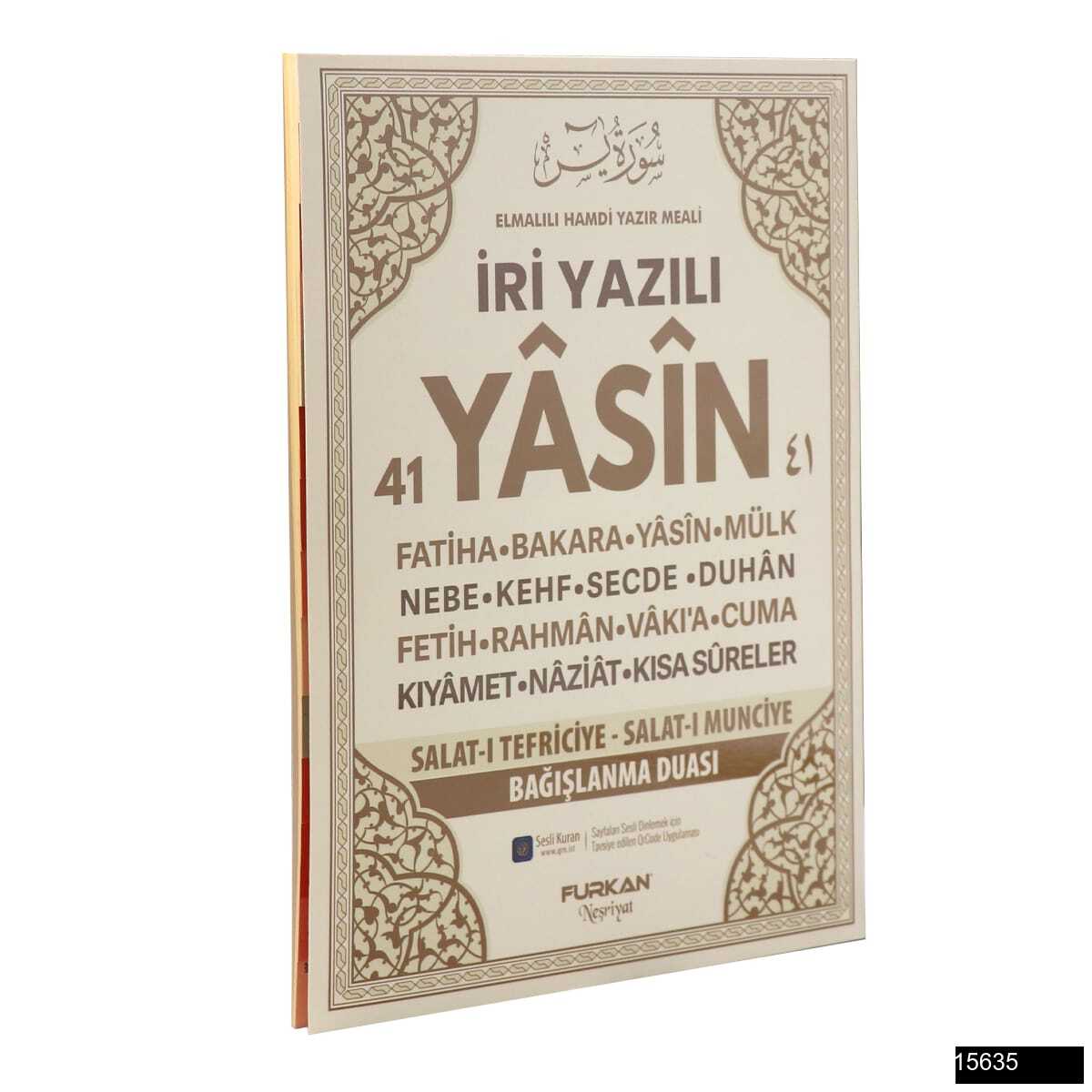 15635.jpg Rahle Boy 128 Sayfa İri Yazılı Karton Kapak Yasin - Görsel 1