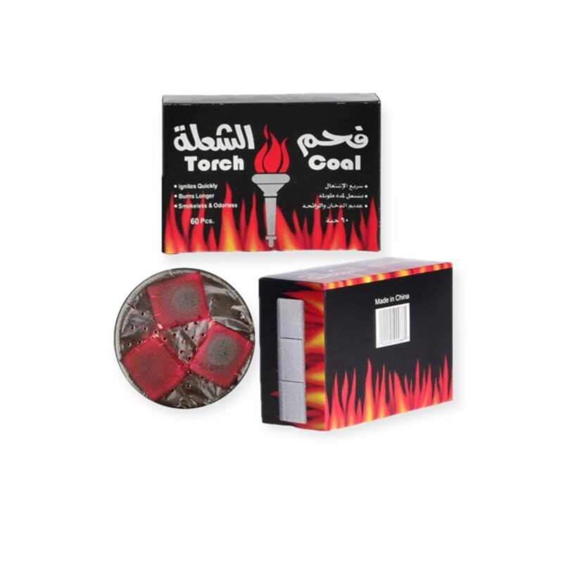 Bakhoor Incense - Silver Torch Coal Box / 60 pcs