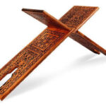 2X‑Large Red Pine Rehal Quran Holder – 75 cm Premium Turkish Wooden Stand
