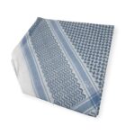 Hijab and Scarf - Arabian Scarf Keffiyeh Tactical Fashion Desert Shemagh White Blue
