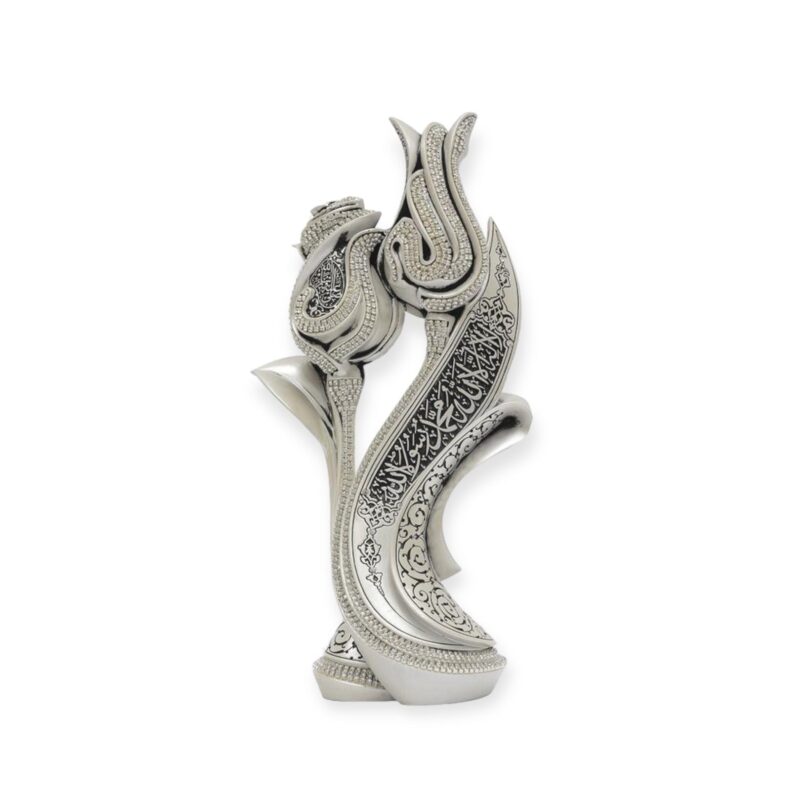 Islamic Ornament - Islamic Table Decor Lale Gul Tulip & Silver BB-0989-3044