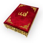 Velvet Wooden Box Quran, Quran Sets, Quran Arabic, Quran Islamic Gift Red