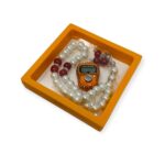 Tasbeeh Prayer Beads - Islamic Tasbih Beads 99 and Digtal Counter Gift Set Orange