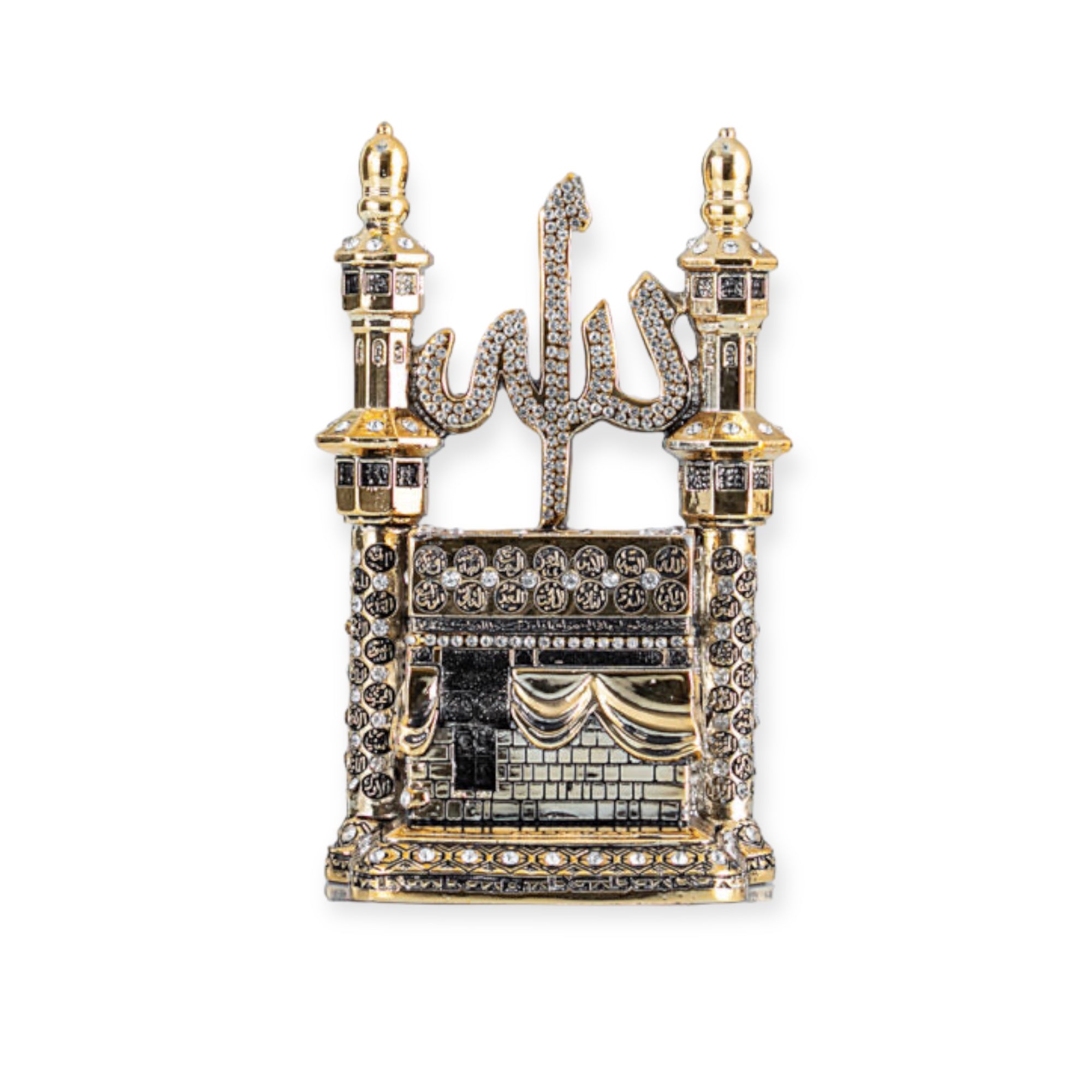 Kaaba With 99 Name Allah. Islamic ornament Gold Silver Kaaba With 99 Name Allah. Islamic ornament Gold Silver