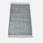 Islamic Prayer Mat - Plain prayer mat sajjadah jaynamaz salah prayer rug Grey