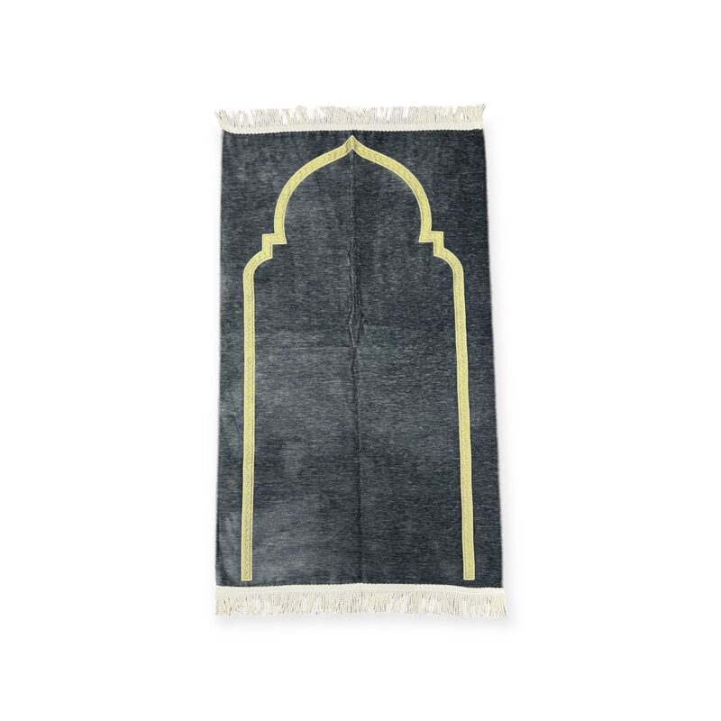 Islamic Prayer Mat - Mihrab Design Chenille Jaynamaz salah Turkish prayer mat