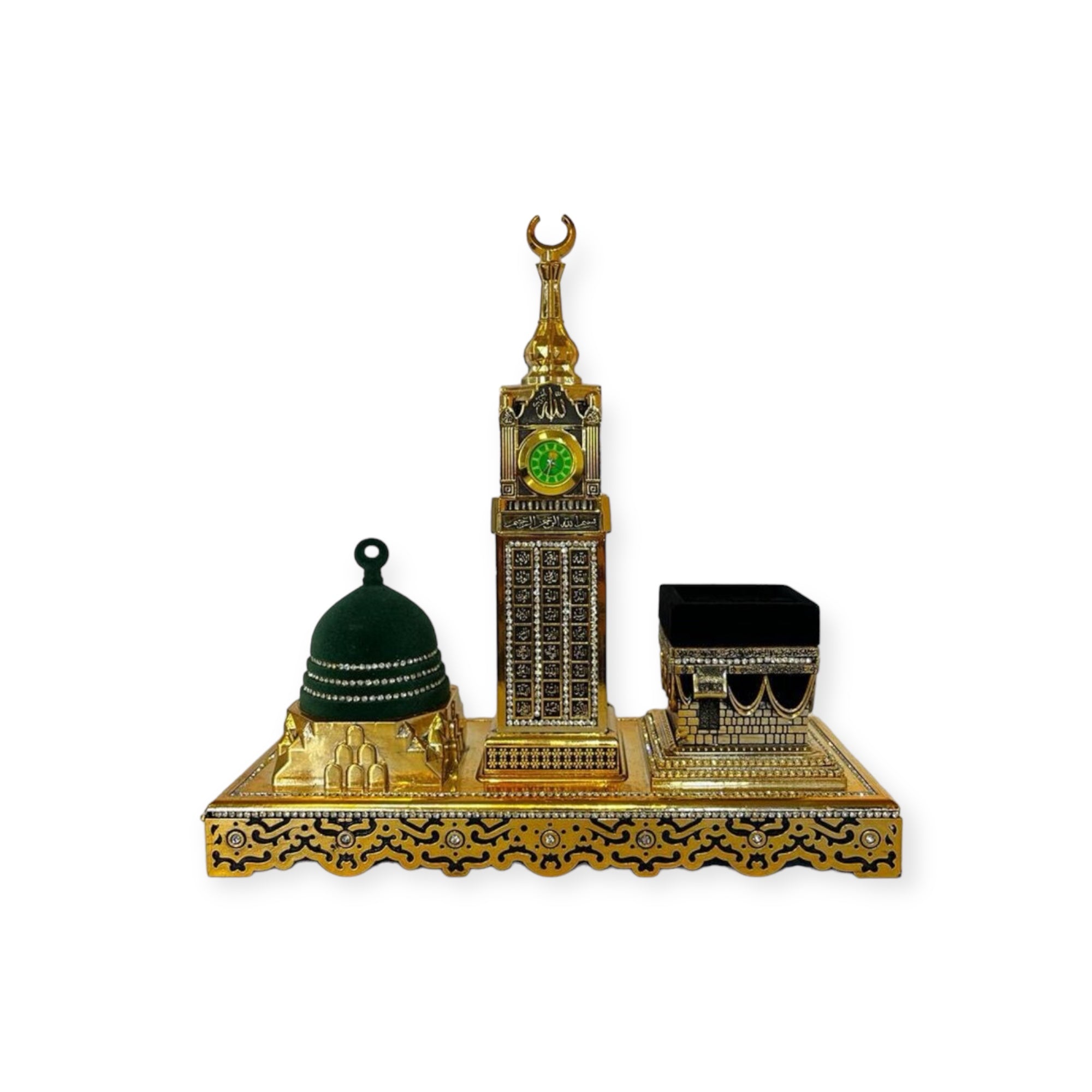 Islamic Ornament - Kaaba Masjid Nabawi and Zamzam Tower Replica | Table Centerpiece for Islamic Decoraiton | Muslim Gift Islamic Ornament - Kaaba Masjid Nabawi and Zamzam Tower Replica | Table Centerpiece for Islamic Decoraiton | Muslim Gift