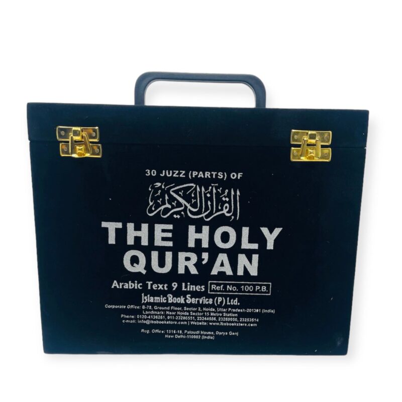 30 Parts Of The Holy Quran In Velvet Coated Box Black