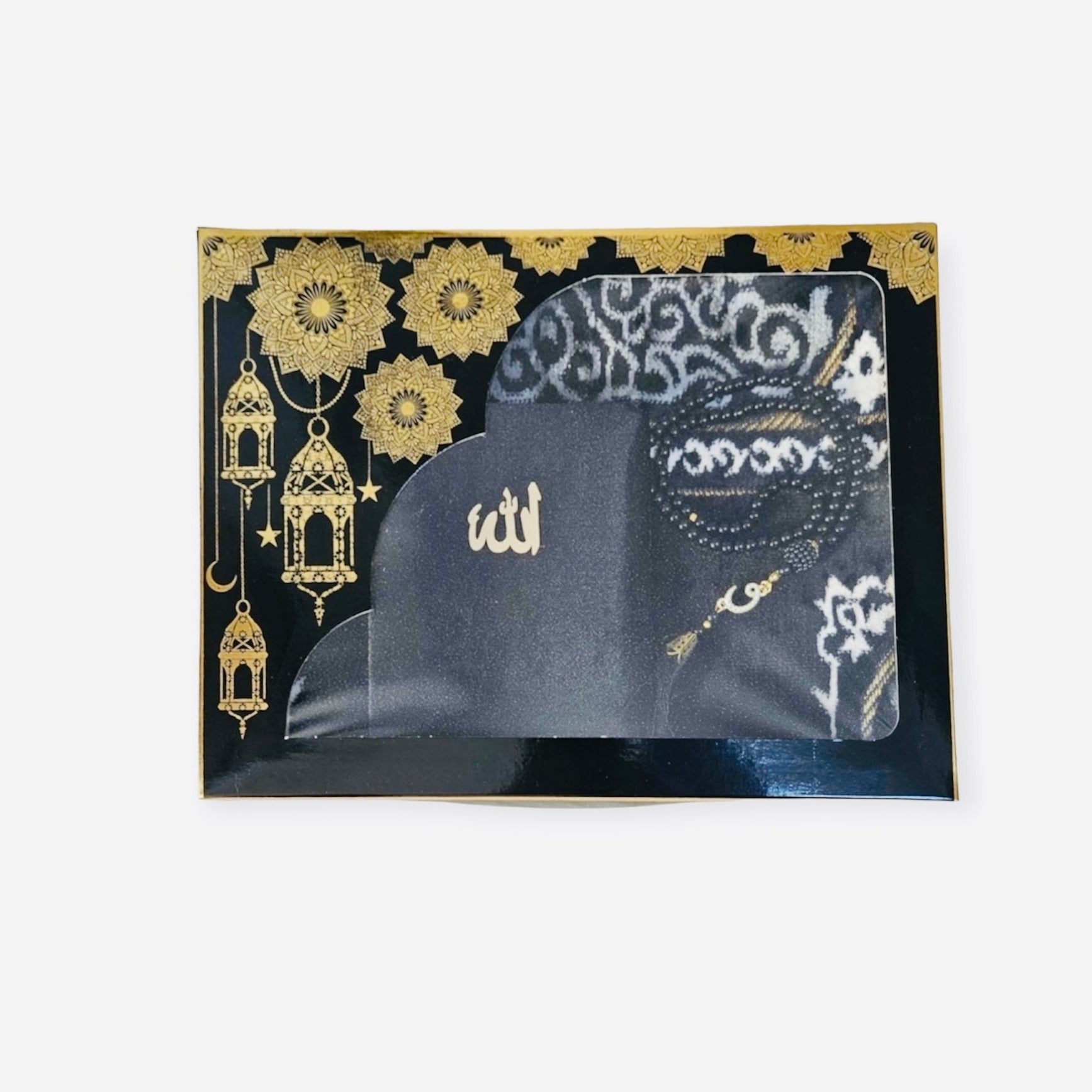 Islamic Prayer Mat - Kaaba Door design Prayer mat, Tasbeeh & Dua books Gift Box Islamic Prayer Mat - Kaaba Door design Prayer mat, Tasbeeh & Dua books Gift Box