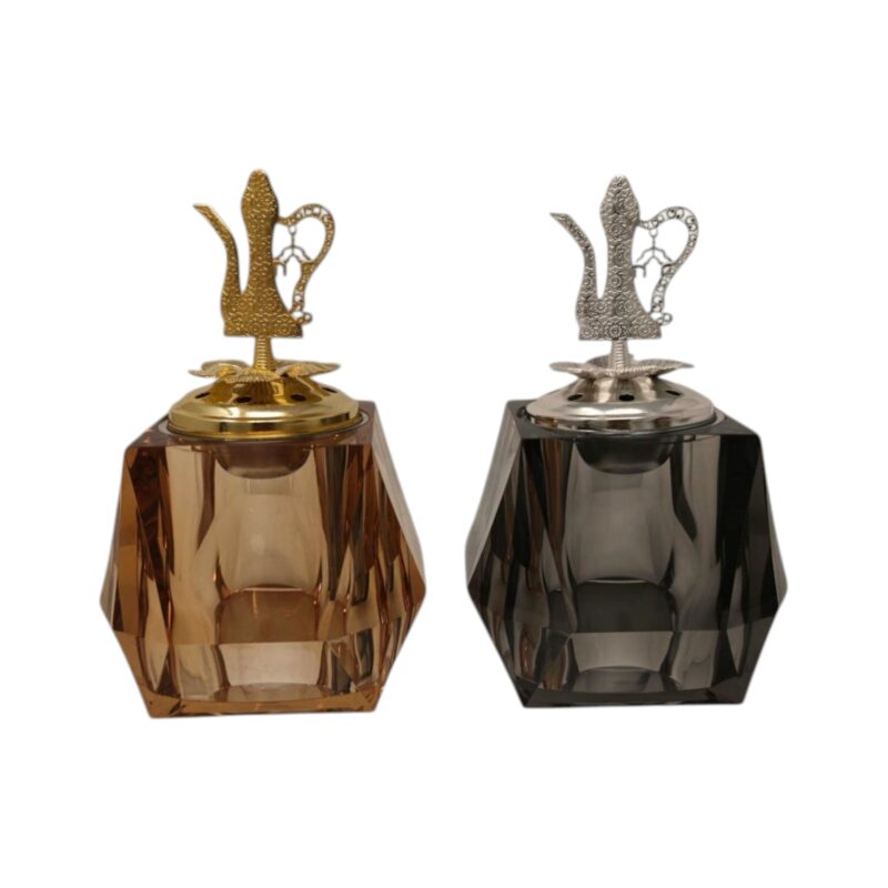 Bakhoor Incense - Bakhoor Oudh Burner – Gold & Silver Arabic Incense Holder for Home & Mosque