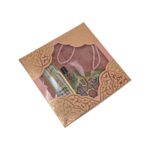 Islamic Prayer Mat - Islamic Gift Set: Prayer Mat, Tasbeeh, Attar & Miswak – Pink Gift Box