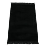 Islamic Prayer Mat - Plain prayer mat sajjadah jaynamaz salah prayer Black