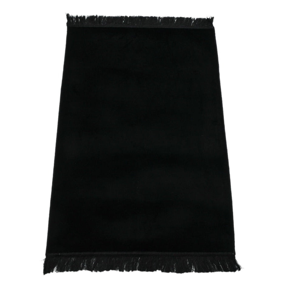 Islamic Prayer Mat - Plain prayer mat sajjadah jaynamaz salah prayer Black Islamic Prayer Mat - Plain prayer mat sajjadah jaynamaz salah prayer Black