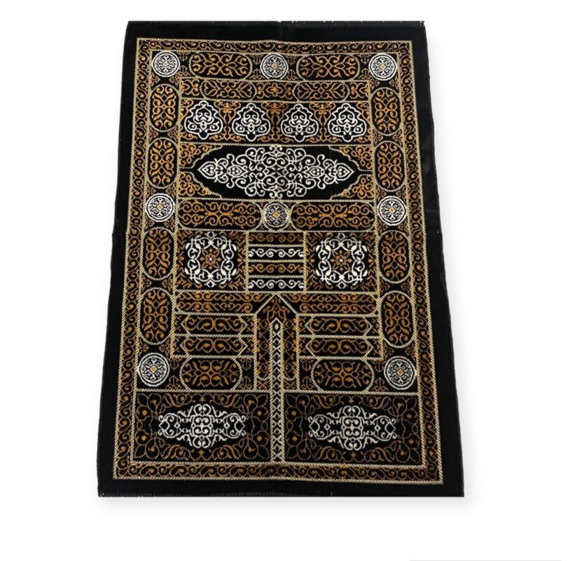 Islamic Prayer Mat - Kaaba Door design prayer mat Gold