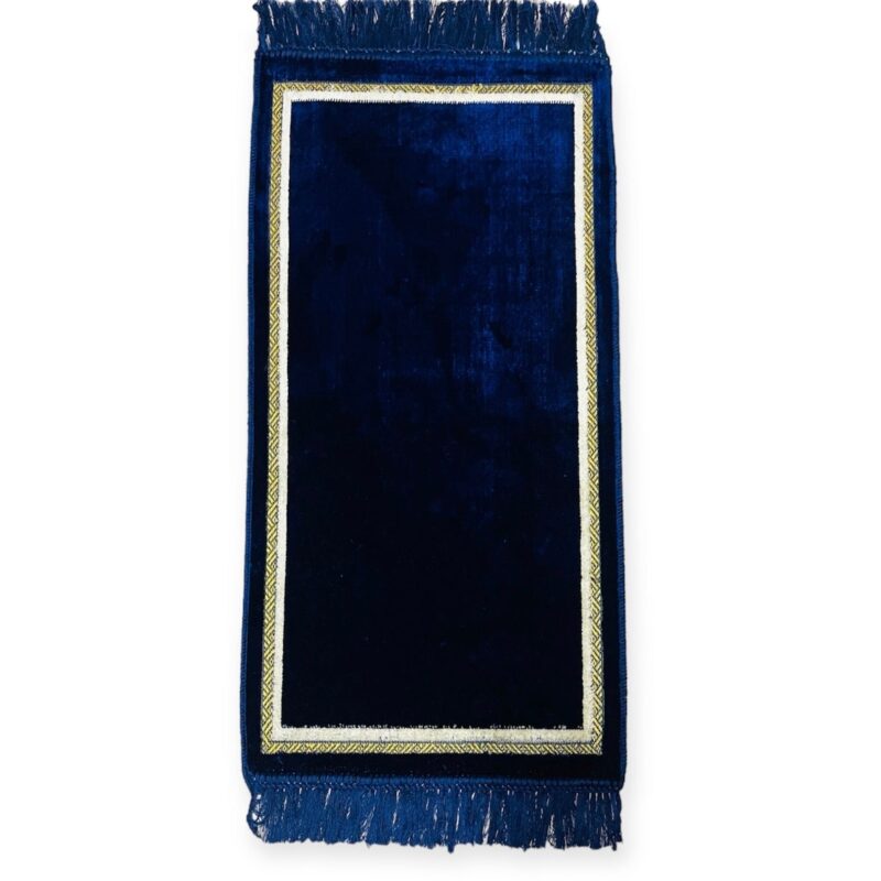 Islamic Prayer Mat - Child Plain Prayer Mat-Blue