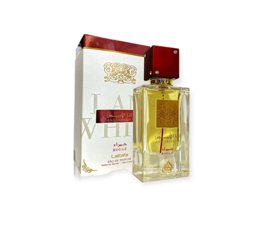 Arabian Perfume - Ana Abiyedh Rouge Eau De Parfum 60ml – Unisex Amber-Saffron Fragrance by Lattafa