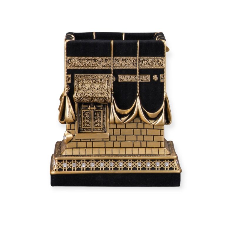 Islamic Ornament - Islamic Table Decor Kaba Replica Gold & Black (Small)