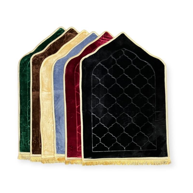 Islamic Prayer Mat - Soft Seccade Rug different colour Soft Plush Thicken