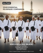 Hajj and Umrah Essential - Hajj Safe Side & Neck Bag, Bag Anti-Theft Waist Bag, Shoe Bag for Men Women Water Resistant