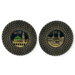 Islamic Wall Frame - Kaaba Medina Wall Hanging Frame/Stand Plate Gold-TB-0307