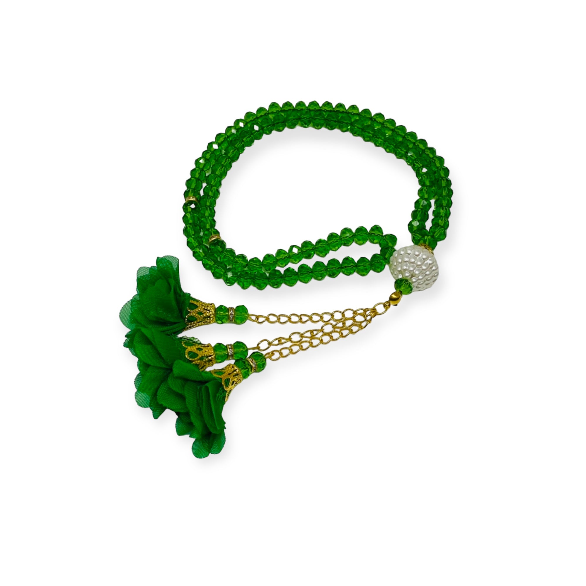 Tasbeeh Prayer Beads - Crystal 99 Prayer Beads, Tasbih, Misbaha,Green Tasbeeh Prayer Beads - Crystal 99 Prayer Beads, Tasbih, Misbaha,Green