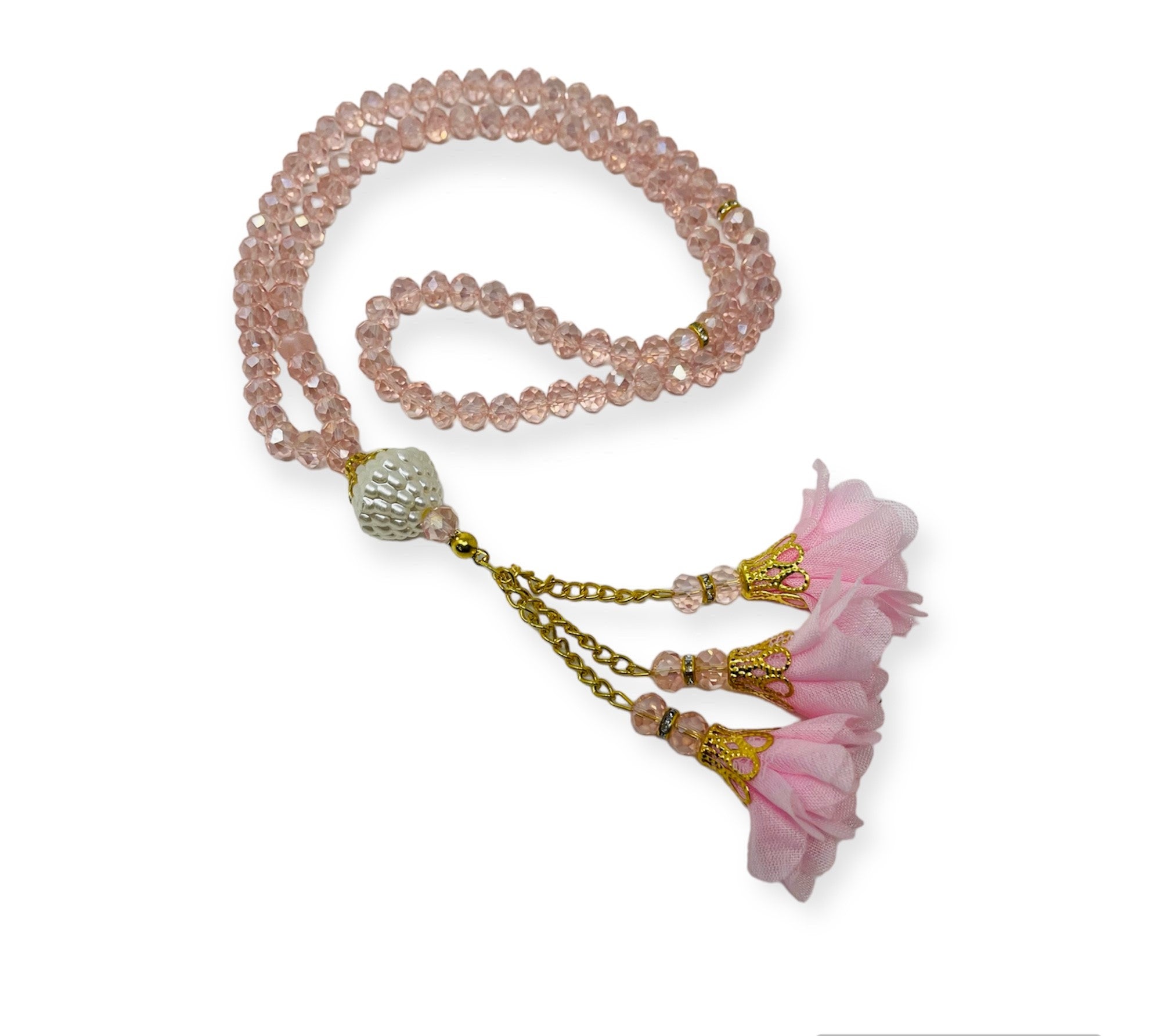 Tasbeeh Prayer Beads - Crystal 99 Prayer Beads, Tasbih, Misbaha, Pink Tasbeeh Prayer Beads - Crystal 99 Prayer Beads, Tasbih, Misbaha, Pink