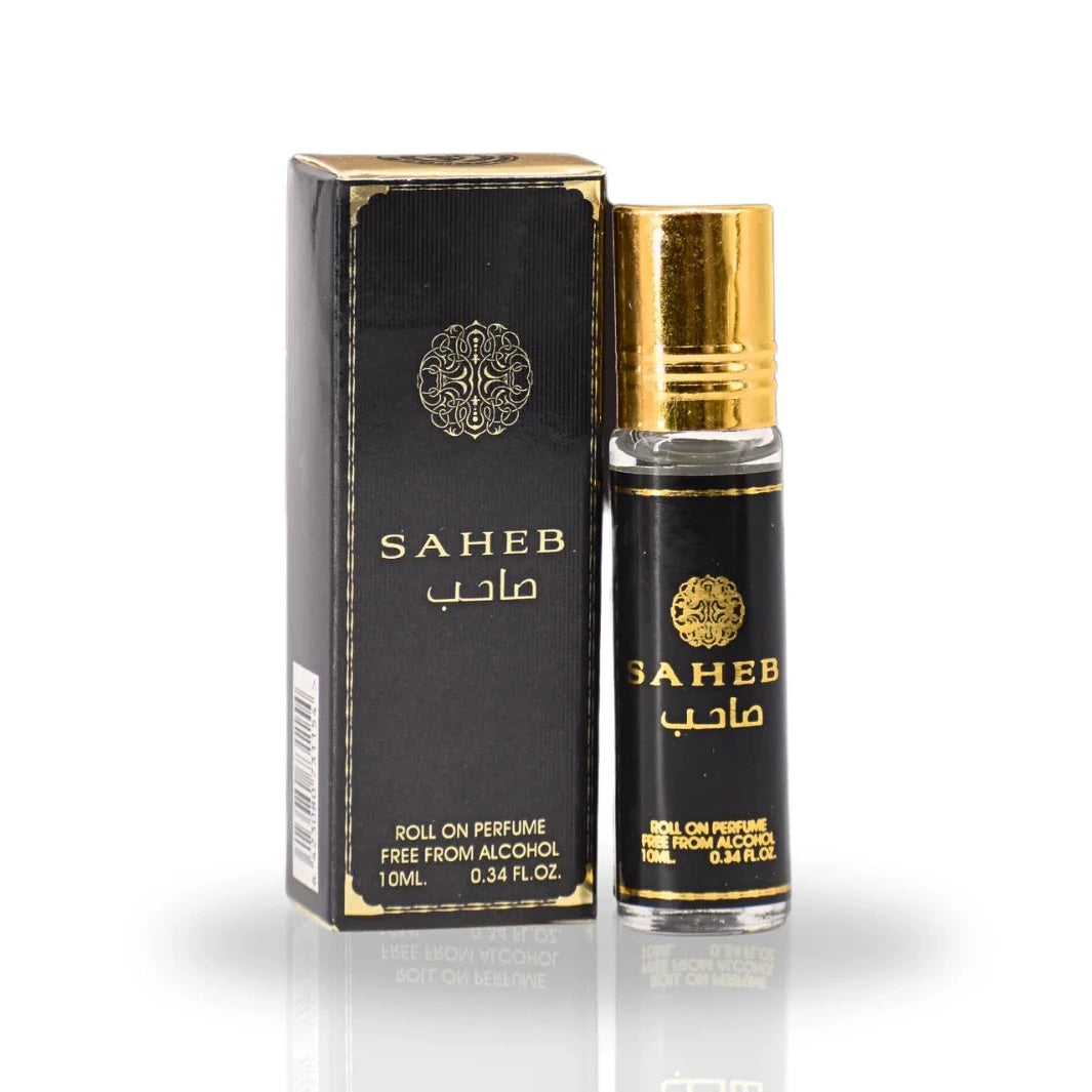 Arabian Perfume - Saheb Roll-On Perfume Oil - CPO 10ML (0.34OZ) By Ard Al Zaafaran | Long Lasting, Miniature Perfume Arabian Perfume - Saheb Roll-On Perfume Oil - CPO 10ML (0.34OZ) By Ard Al Zaafaran | Long Lasting, Miniature Perfume