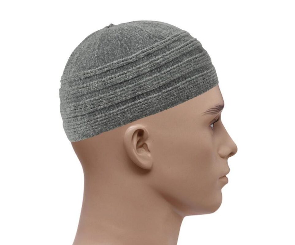 Muslim Prayer Hat - Chenille Classic Prayer Hat (Topi) – Alif Collection, Turkish Quality