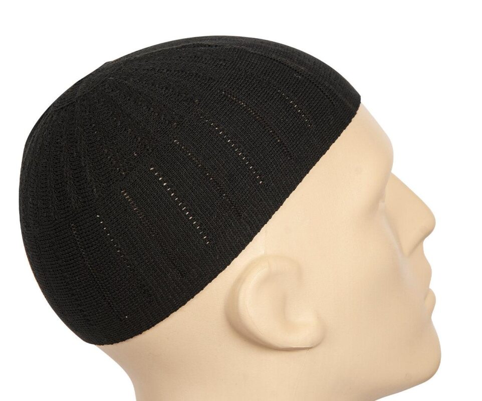Muslim Prayer Hat - White&Black colour Highest quality Turkish prayer hat Vuslat collection