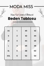 Modamiss Bürümcük Kumaş Bayan Hac ve Umre Elbisesi (2 parça) - Vizon - Görsel 7